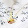 Gold Plated Mini Family Birthstone Charm Necklace, thumbnail 4 of 12