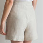 Oatmeal Linen Shorts, thumbnail 3 of 3