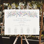 Wild Flower Wedding Table Plan In Pink And Blue, thumbnail 3 of 7