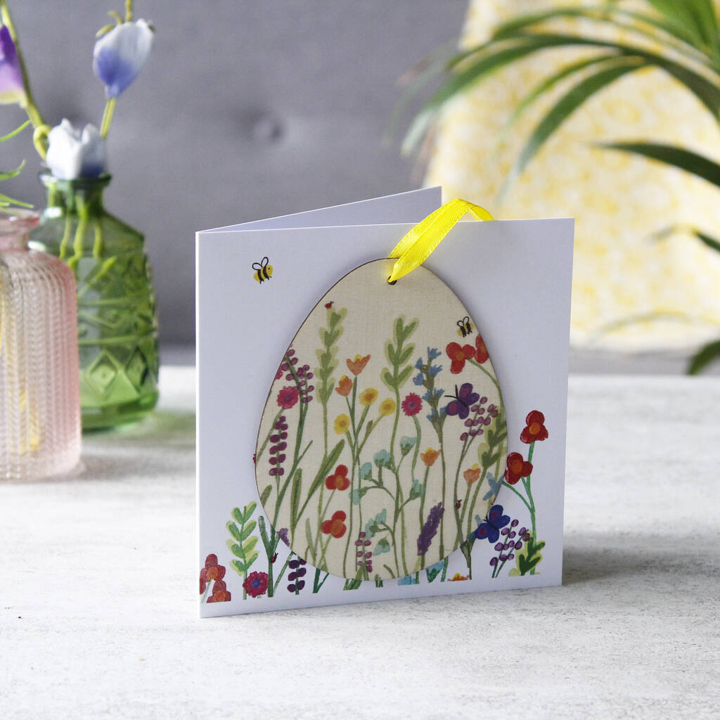 Easter Wildflower Hanging Decoration And Card In One, 1 of 7