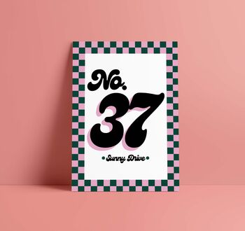 Personalised House Number Print, 4 of 8