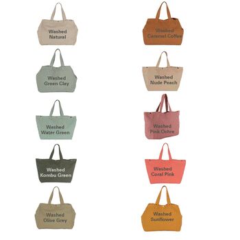 Personalised Large Soft Washed Look Cotton Canvas Tote Bag, 3 of 5