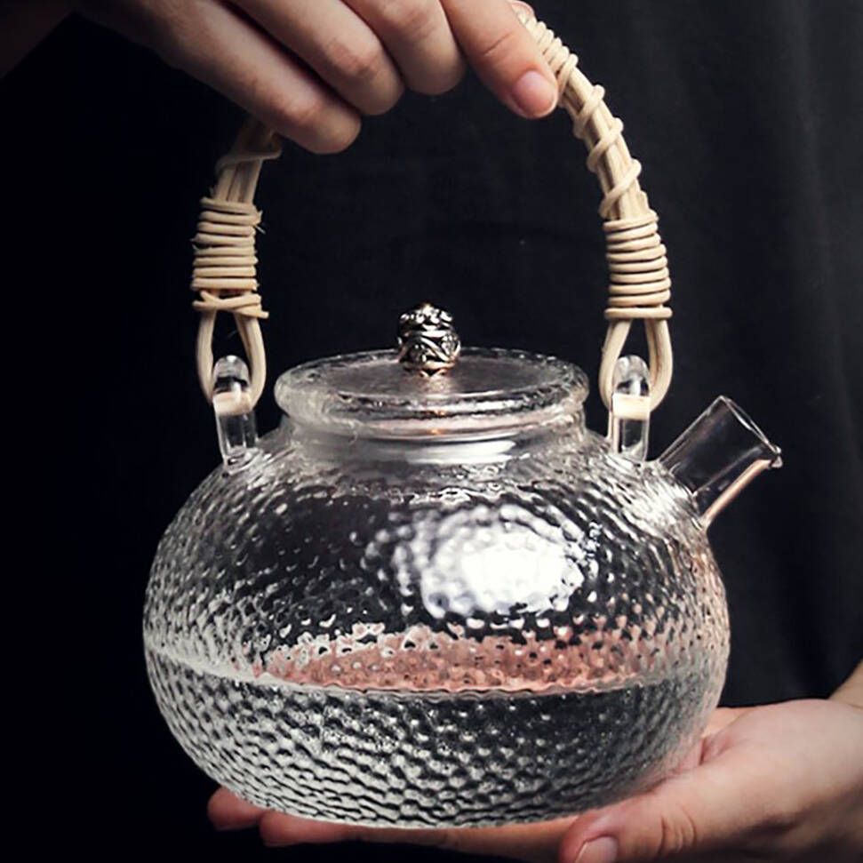 Glass Teapot Kettle With Hammered Texture By Rendy Shop UK ...