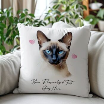 Personalised Cat Love Hearts Cushion Cover, 7 of 12