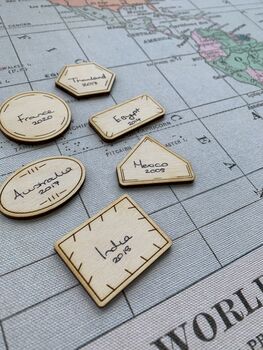 Passport Stamp Push Pins Or Magnets, 3 of 5