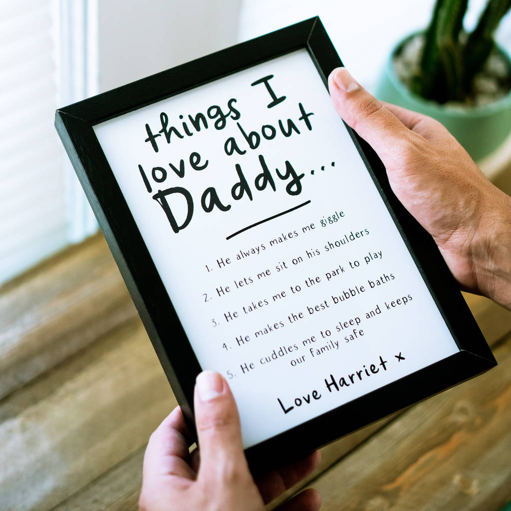 Personalised Things We Love About Dad Or Daddy Print, 1 of 4