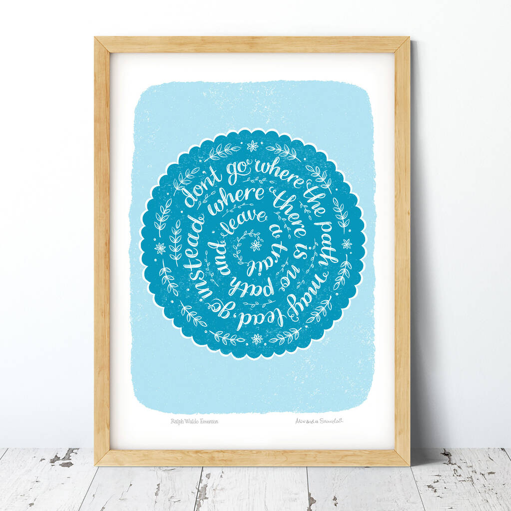 Leaving Gift 'Leave A Trail' Print By Alexandra Snowdon