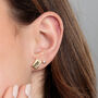 Cassette Tape Stud Earrings, Sterling Silver Or Gold Plated, thumbnail 3 of 7