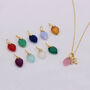 18ct Gold Plated Precious Birthstone Necklace, thumbnail 1 of 6