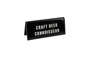 It's A Sign 'Craft Beer Connoisseur' Black Desk Sign, 2 of 2