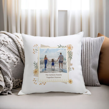 Personalised Wildflowers Photo Cushion, 4 of 5