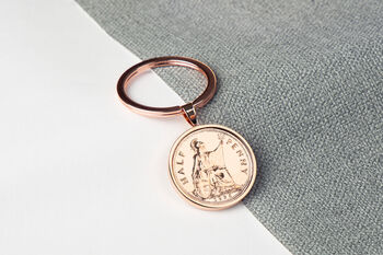 1936 90th Birthday Half Penny Coin Keyring, 3 of 5