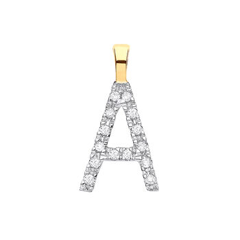 Fine Diamond 9ct Solid Gold Initial Letter Pendant Necklace, 2 of 12