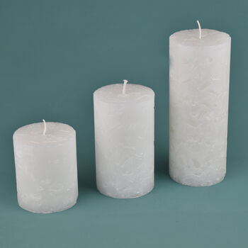 G Decor Adeline White Pearl Textured Pillar Candle, 5 of 5