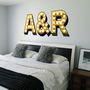 Personalised Initials Light Up Effect Wall Sticker, thumbnail 2 of 2
