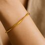 Soft Twist Gold Plated Sterling Silver Bangle, thumbnail 2 of 4