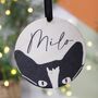 Personalised Wooden Cat Christmas Decoration, thumbnail 1 of 11