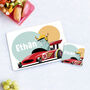 Personalised Name Children's Boy Racer Placemat Set, thumbnail 1 of 4