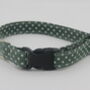 Dark Green Polkadot Dog Collar, thumbnail 1 of 12