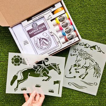 Equestrian And Wild Horse T Shirt Painting Craft Box, 3 of 12