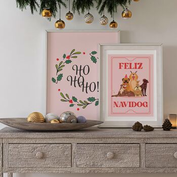 Feliz Navidog, Christmas Dog Art Print, 8 of 9