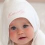 Personalised Velour Organic Cotton Baby Towel, thumbnail 1 of 4