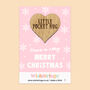 Merry Christmas Little Pocket Hug – Pink Snowflake Design, thumbnail 1 of 3