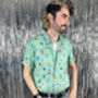 90s People Illustrated Pattern Button Up Shirt, thumbnail 3 of 4