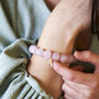 Personalised Chunky Gemstone Bracelet And Initial Charm, thumbnail 1 of 8