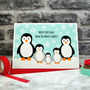 'Penguin' Three Children Family Christmas Card, thumbnail 3 of 3