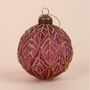 G Decor Set Of Four Glass Pink Christmas Baubles, thumbnail 4 of 6