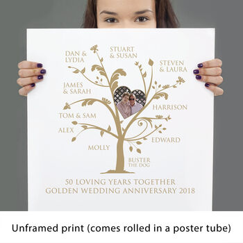 Personalised Golden Anniversary Photo Family Tree, 8 of 11