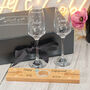 Personalised Engagement Champagne Flutes And Bottle Butler Gift Set, thumbnail 5 of 6