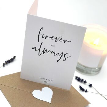 Forever And Always Personalised Valentine's Card, 2 of 5