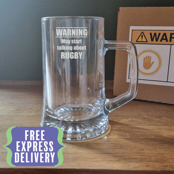 Personalised Rugby Tankard Gift, 2 of 8