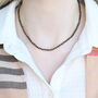 Handmade Black Gold Crystal Beaded Mangalsutra Necklace, thumbnail 1 of 8