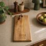 Extra Long Personalised 5th Anniversary Wooden Mango Serving Board, thumbnail 3 of 3