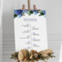 Navy White Wedding Order Of The Day Sign, thumbnail 3 of 5