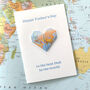 Father's Day Origami Map Heart Card, thumbnail 1 of 5