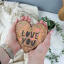 Personalised Love You Wooden Hanging Heart, thumbnail 1 of 9