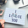 Bike Love Anniversary, Wedding, Love Card, thumbnail 2 of 2