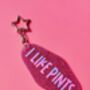 The Sparkly 'I Like Pints' Motel Keyring / Beer Lover Gift For Her / Pub Lover Gift, thumbnail 1 of 7