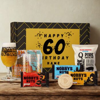 Personalised 60th Birthday Beer Gift Set, 2 of 11