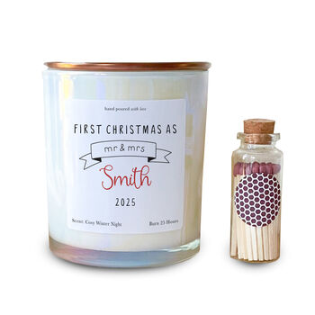 First Christmas As Mr And Mrs Candle Gift For Newlywed, 7 of 10