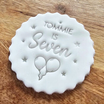 Personalised Happy Birthday Cake Embosser Stamp, 3 of 5