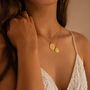 Chunky 14 K Gold Lotus Necklace, thumbnail 7 of 9