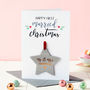 First Married Christmas Glitter Decoration Card, thumbnail 1 of 4