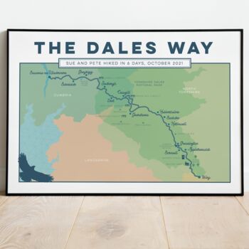 Personalised Dales Way Map Art Print, 4 of 9