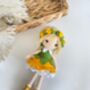 Handmade Crochet Fairy Doll, Tinker Bell, thumbnail 5 of 12