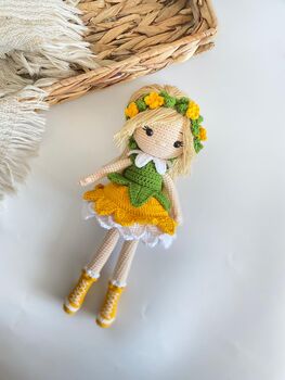 Handmade Crochet Fairy Doll, Tinker Bell, 5 of 12